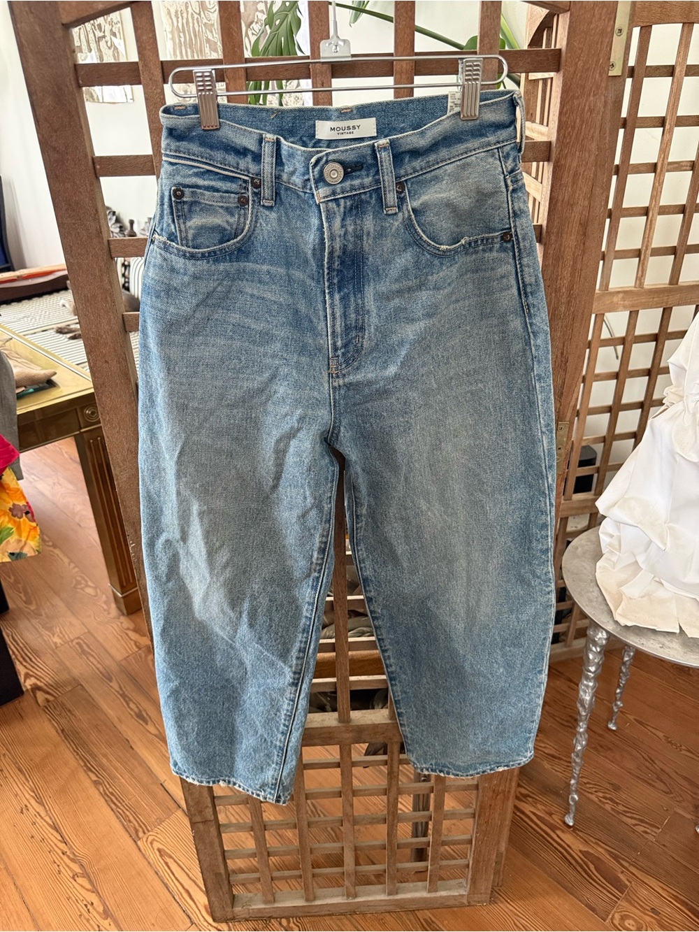 Moussy Relaxed Light Blue Washed Denim Jeans